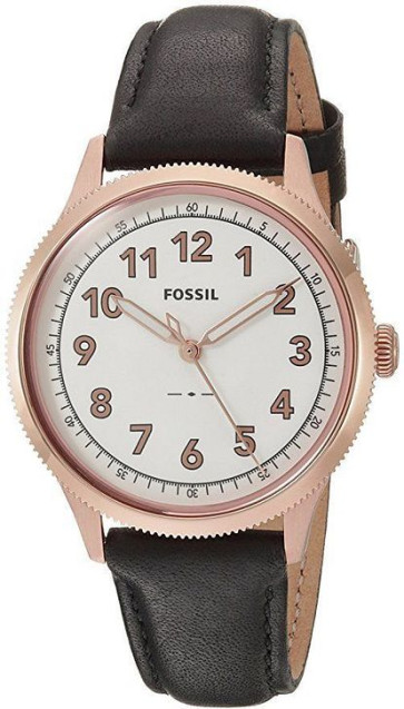 Correa de reloj Fossil ES4128 Cuero Negro 16mm